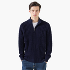 Alexander | Quarter-Zip Ribbed Knit Sweater for Men