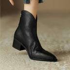 Nadalind | Sleek Ankle Boots with Block Heel for Women
