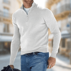 Emil | Zip-Neck Ribbed Knit Sweater for Men