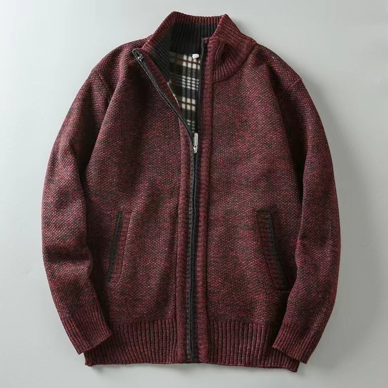 Lucas | Patchwork Button-Front Cardigan for Men