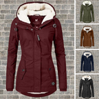 Priya | Pleated Hooded Longline Coat with Pockets for Women