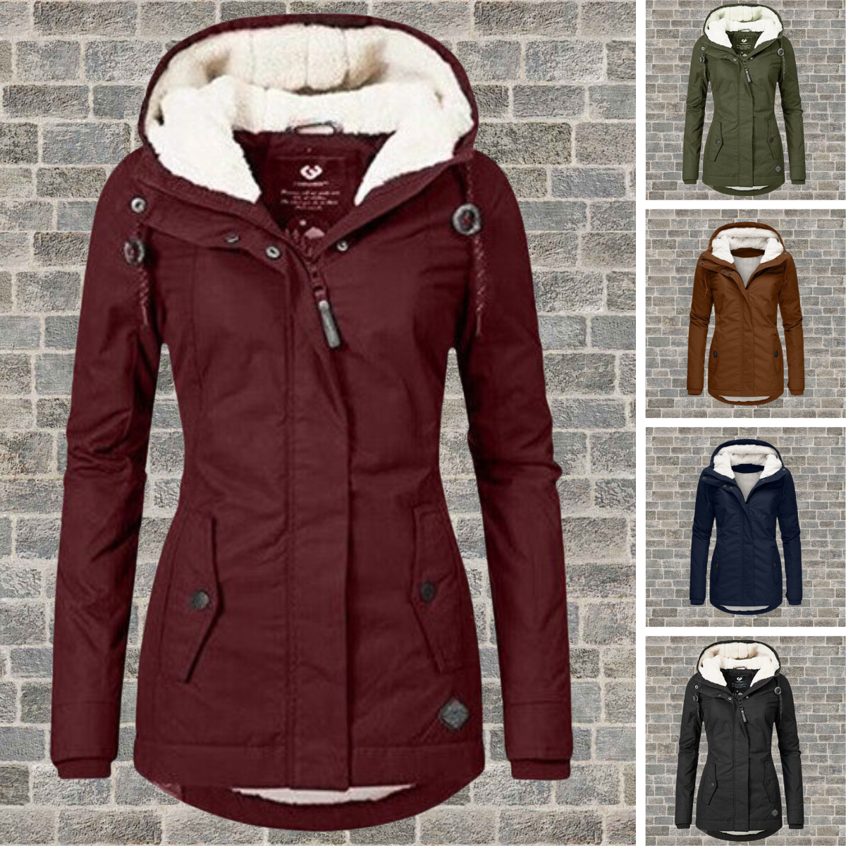 Priya | Pleated Hooded Longline Coat with Pockets for Women