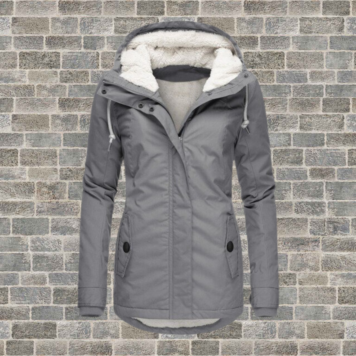 Priya | Pleated Hooded Longline Coat with Pockets for Women