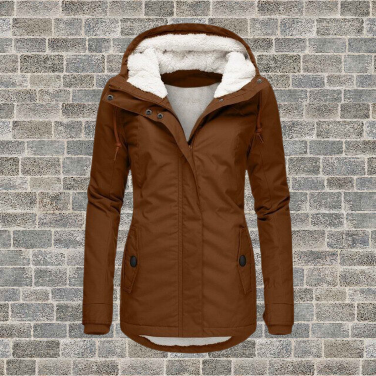 Priya | Pleated Hooded Longline Coat with Pockets for Women