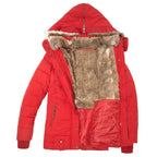 Leila | Fitted Quilted Puffer Jacket with Fur Hood for Women