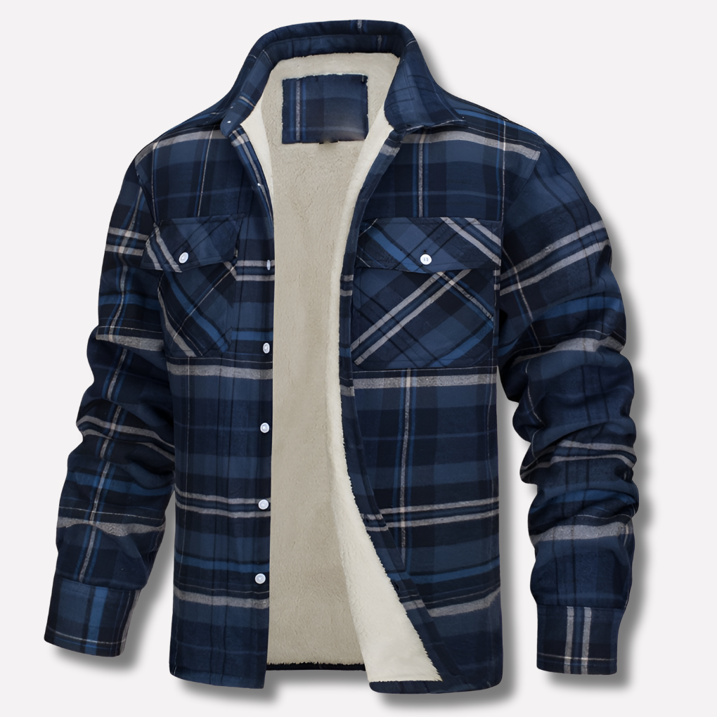 Rhys | Checkered Button-Front Flannel Shirt for Men