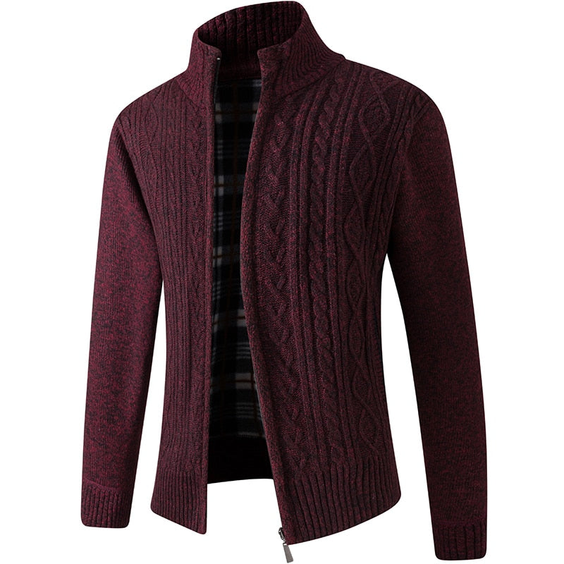 Lucas | Patchwork Button-Front Cardigan for Men