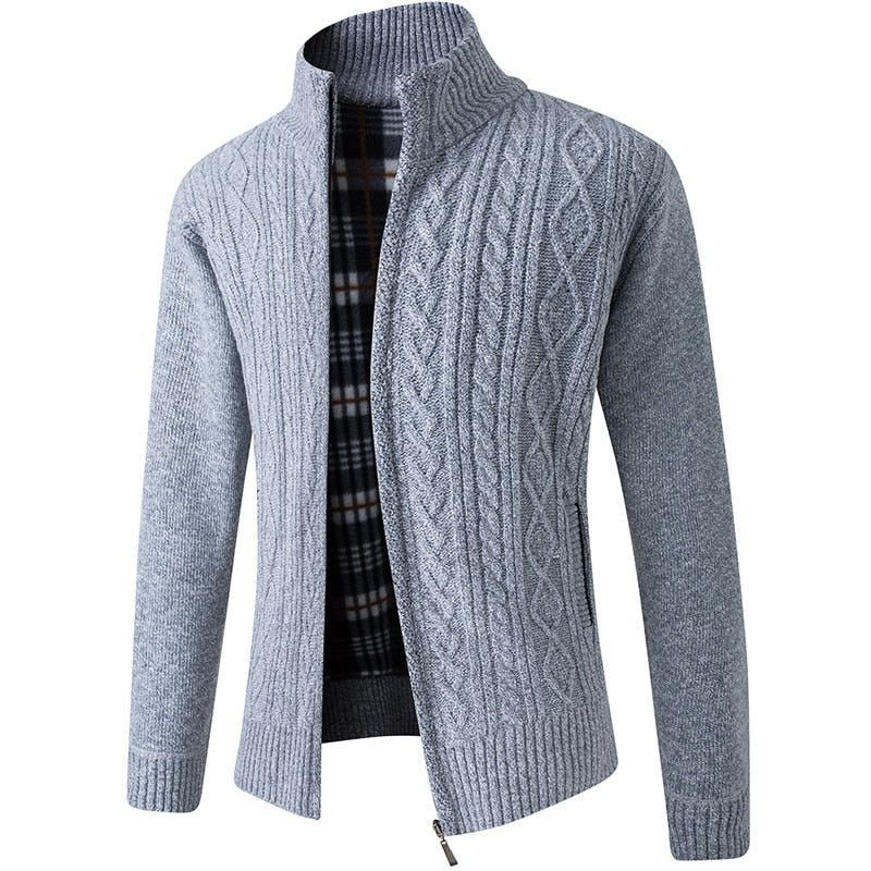 Lucas | Patchwork Button-Front Cardigan for Men