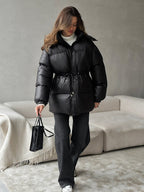 Lenneke Drawstring Hooded Puffer Jacket for Women