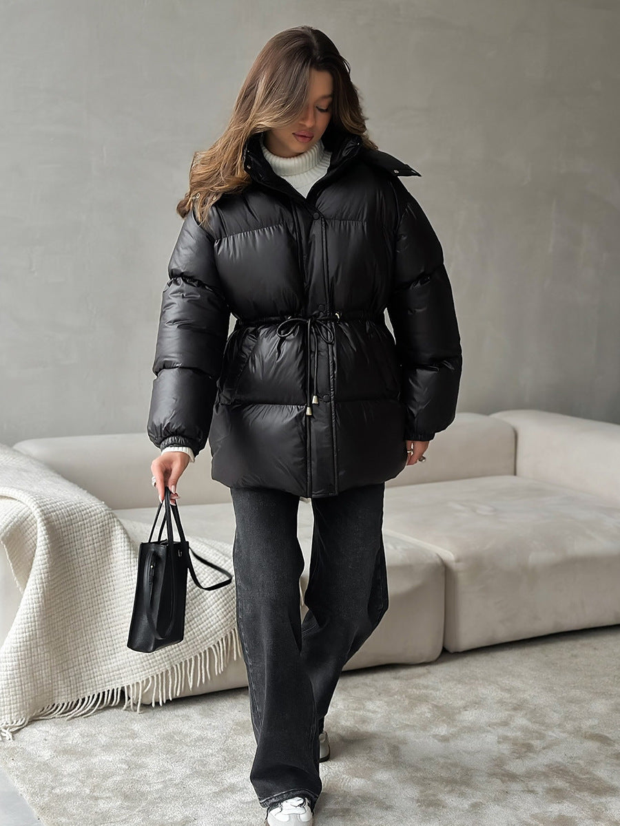 Lenneke Drawstring Hooded Puffer Jacket for Women