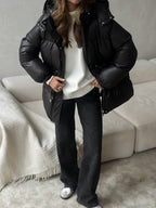 Lenneke Drawstring Hooded Puffer Jacket for Women
