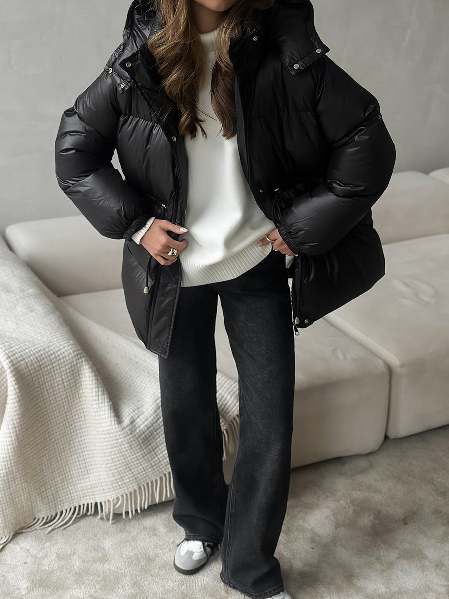 Lenneke Drawstring Hooded Puffer Jacket for Women