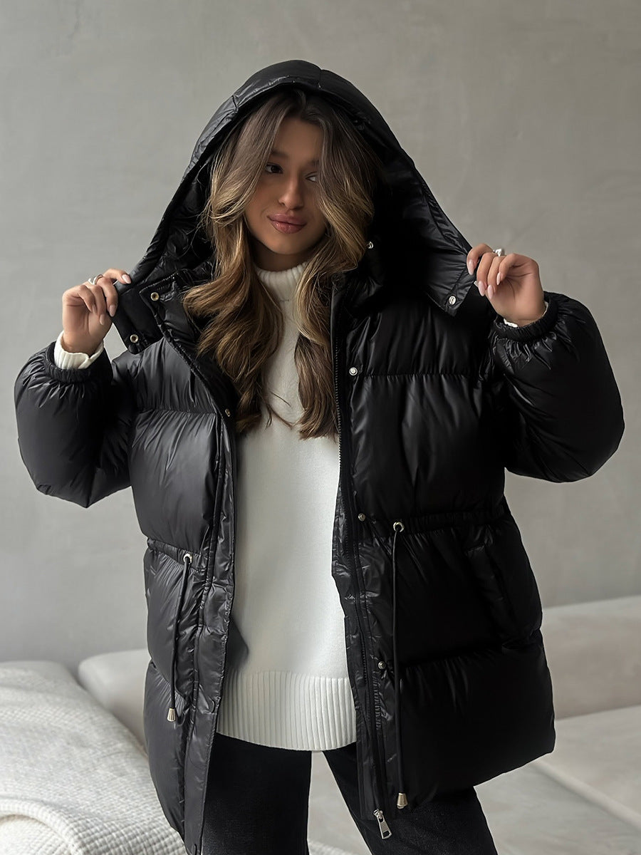 Lenneke Drawstring Hooded Puffer Jacket for Women