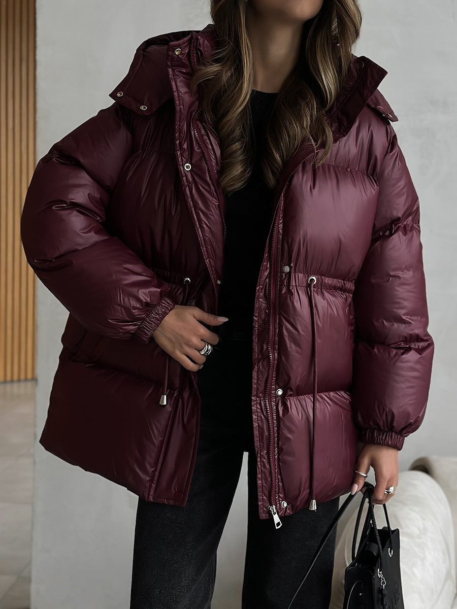 Lenneke Drawstring Hooded Puffer Jacket for Women