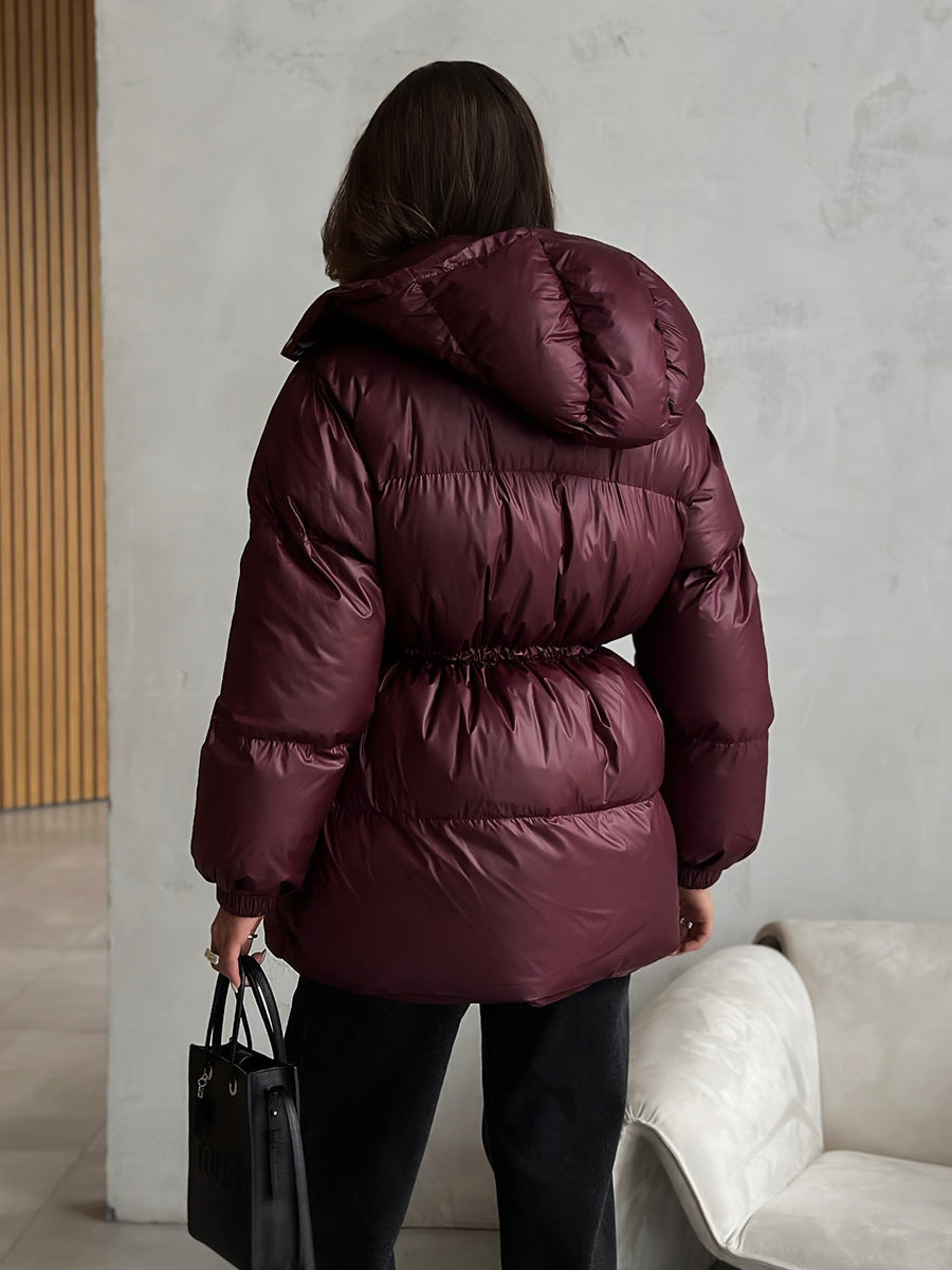 Lenneke Drawstring Hooded Puffer Jacket for Women