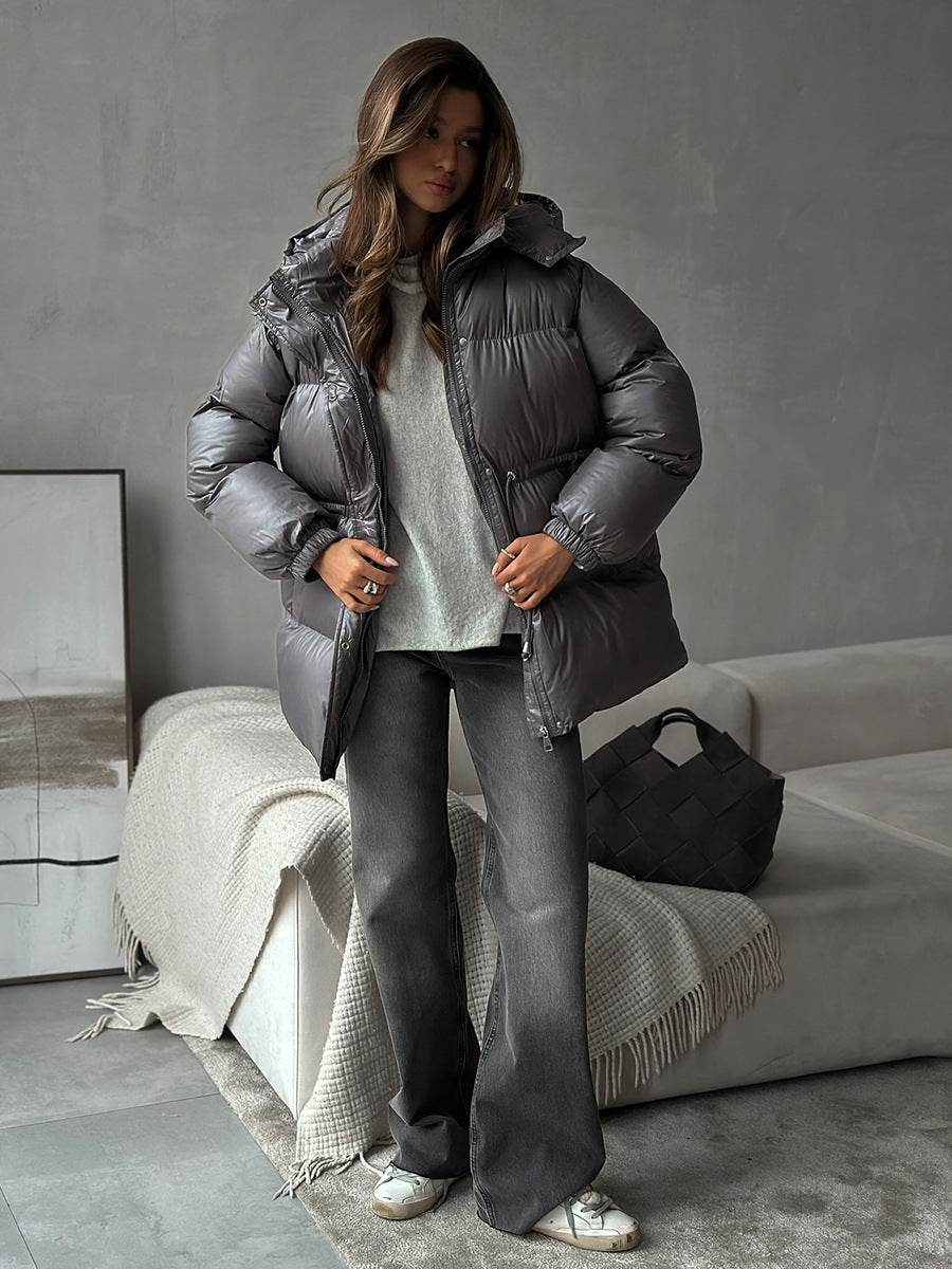 Lenneke Drawstring Hooded Puffer Jacket for Women