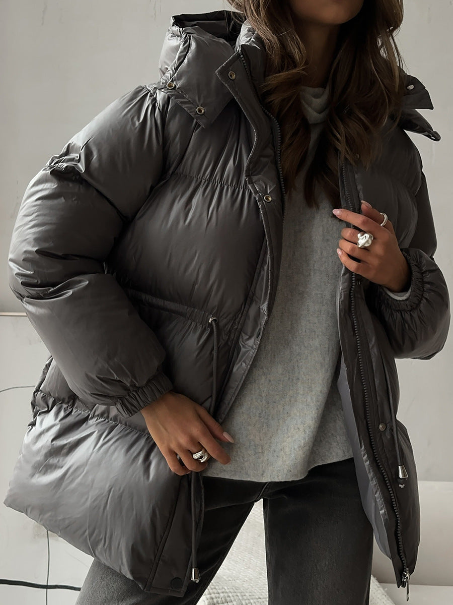 Lenneke Drawstring Hooded Puffer Jacket for Women