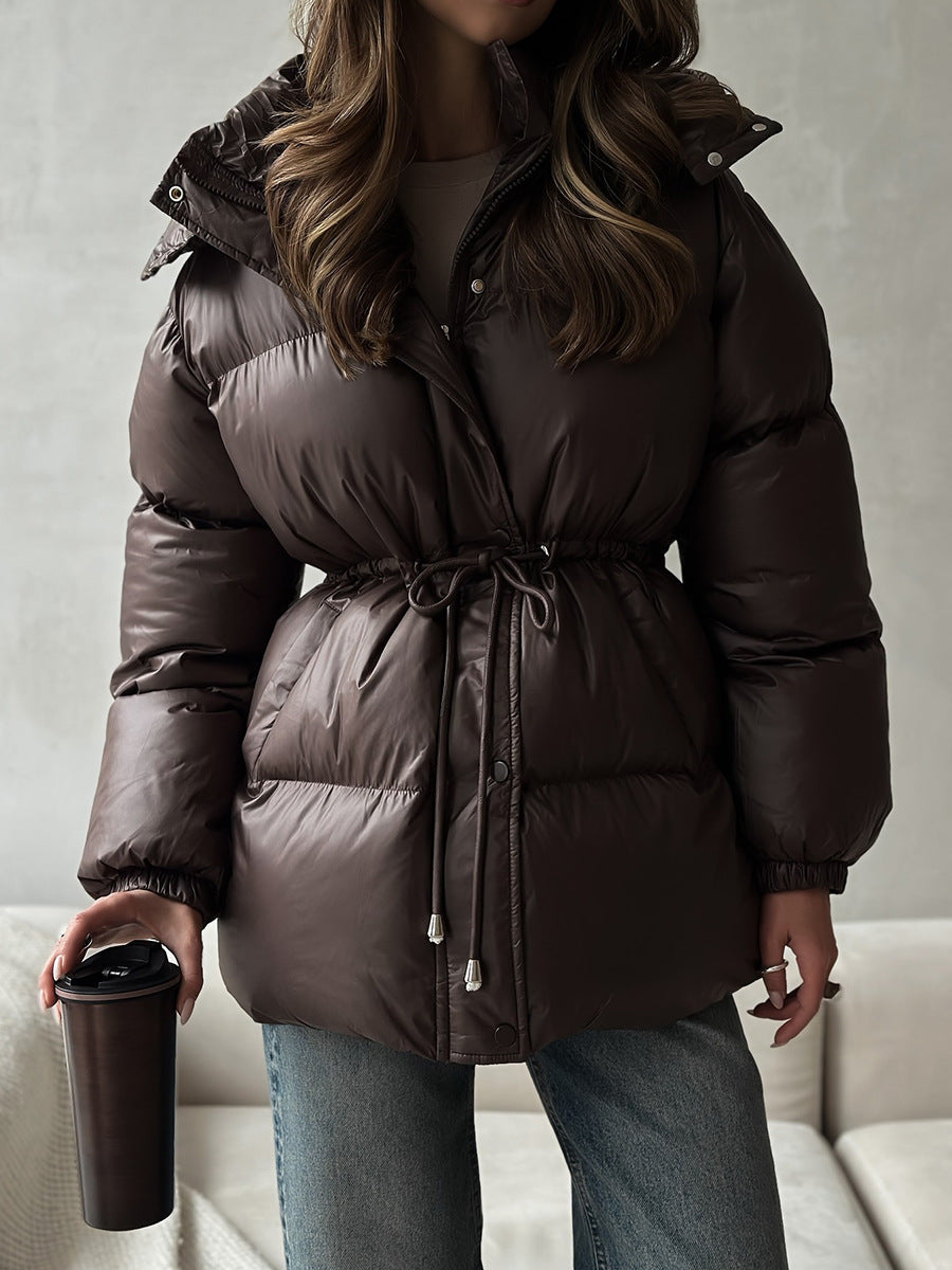 Lenneke Drawstring Hooded Puffer Jacket for Women