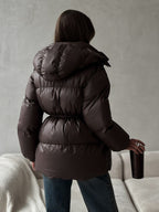 Lenneke Drawstring Hooded Puffer Jacket for Women