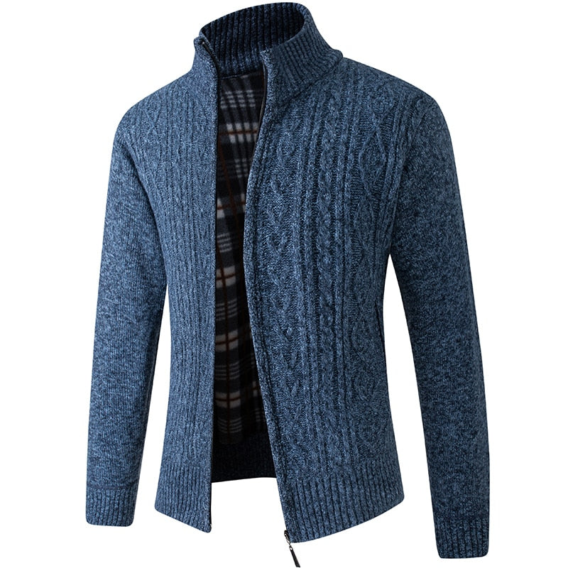 Lucas | Patchwork Button-Front Cardigan for Men