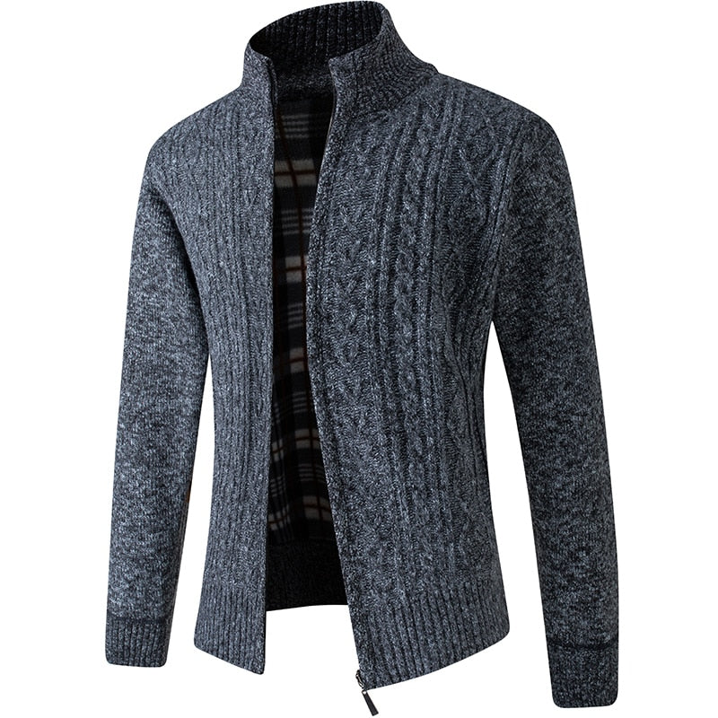 Lucas | Patchwork Button-Front Cardigan for Men