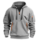 Hayes | Quarter-Zip Hoodie with Sleeve Pocket for Men