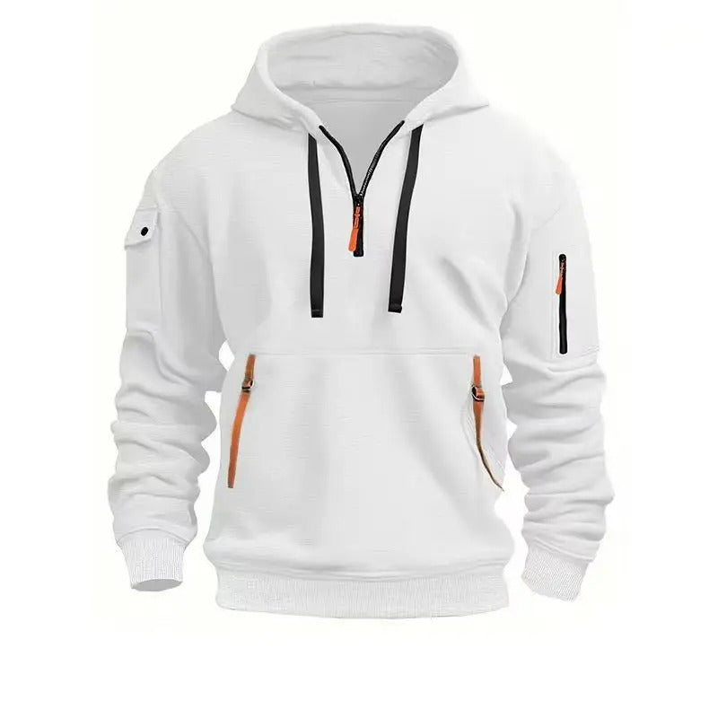 Hayes | Quarter-Zip Hoodie with Sleeve Pocket for Men