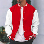 Rasmus | Ribbed Trim Snap-Button Bomber Jacket for Men