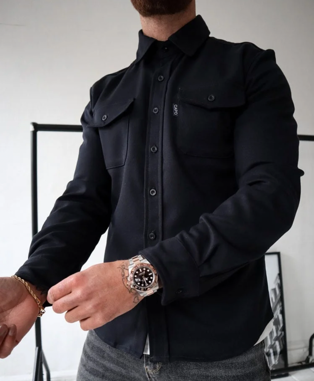 Rafael | Single-Breasted Overshirt Jacket with Chest Pockets