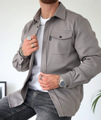 Rafael | Single-Breasted Overshirt Jacket with Chest Pockets