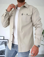 Rafael | Single-Breasted Overshirt Jacket with Chest Pockets