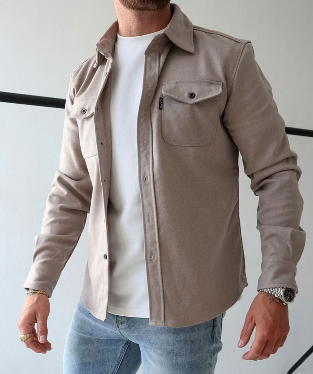 Rafael | Single-Breasted Overshirt Jacket with Chest Pockets