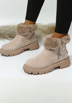 Dahna | Quilted Zip-Up Ankle Boots with Non-Slip Sole for Women