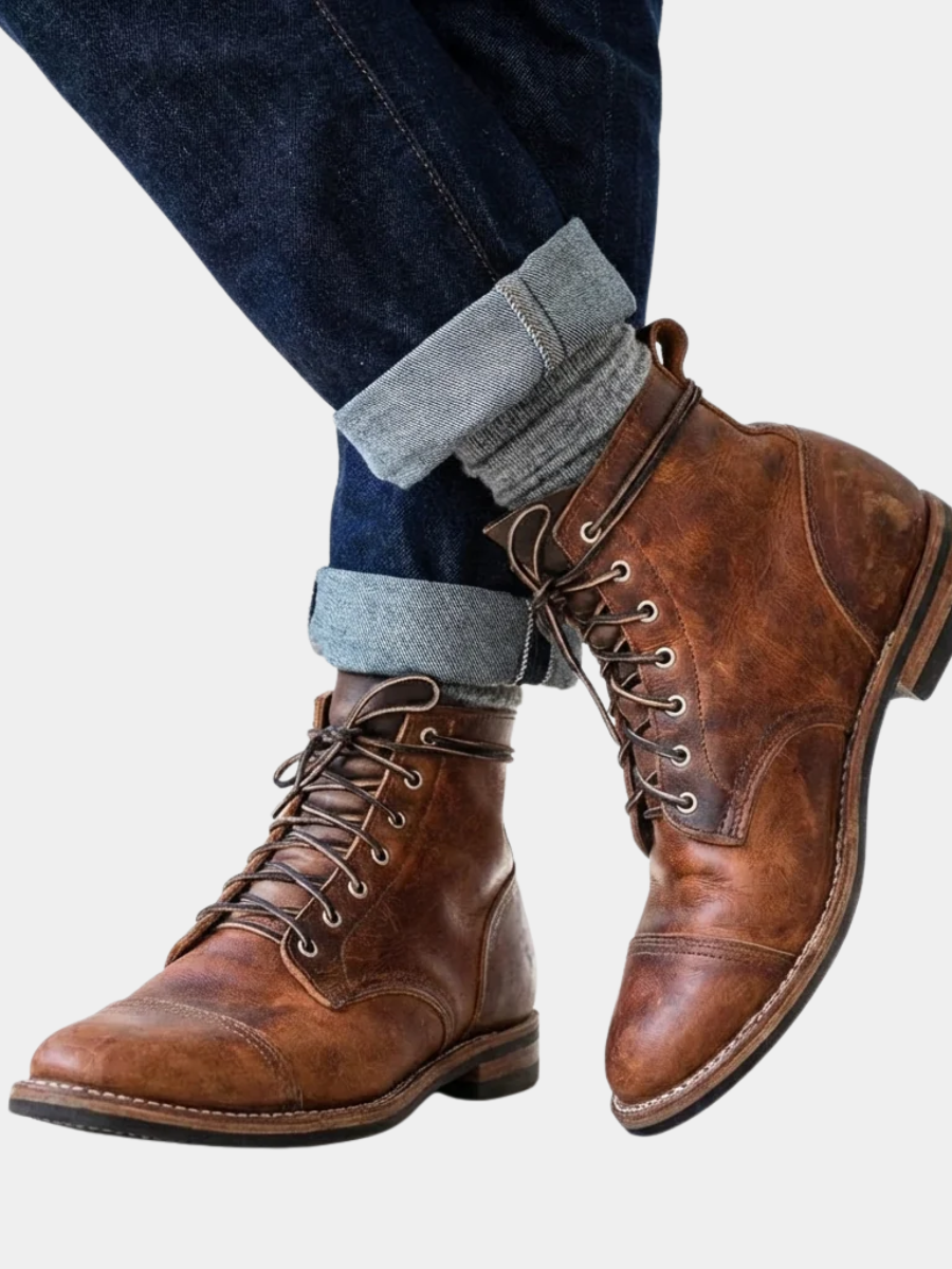Kai | Velcro Strap Ankle Boots for Men