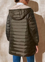 Mireille | Sherpa-Lined Longline Puffer Jacket for Women
