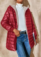 Mireille | Sherpa-Lined Longline Puffer Jacket for Women