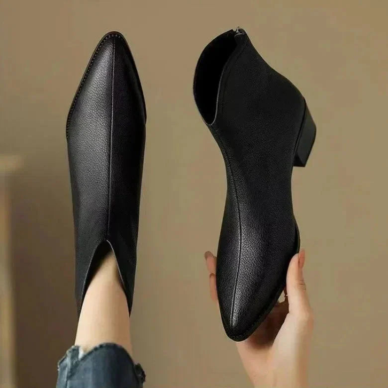 Nadalind | Sleek Ankle Boots with Block Heel for Women