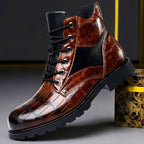 Maik | Textured Embossed Chelsea Boots for Men