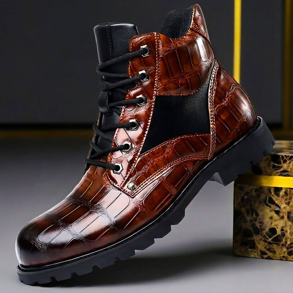 Maik | Textured Embossed Chelsea Boots for Men