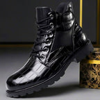 Maik | Textured Embossed Chelsea Boots for Men