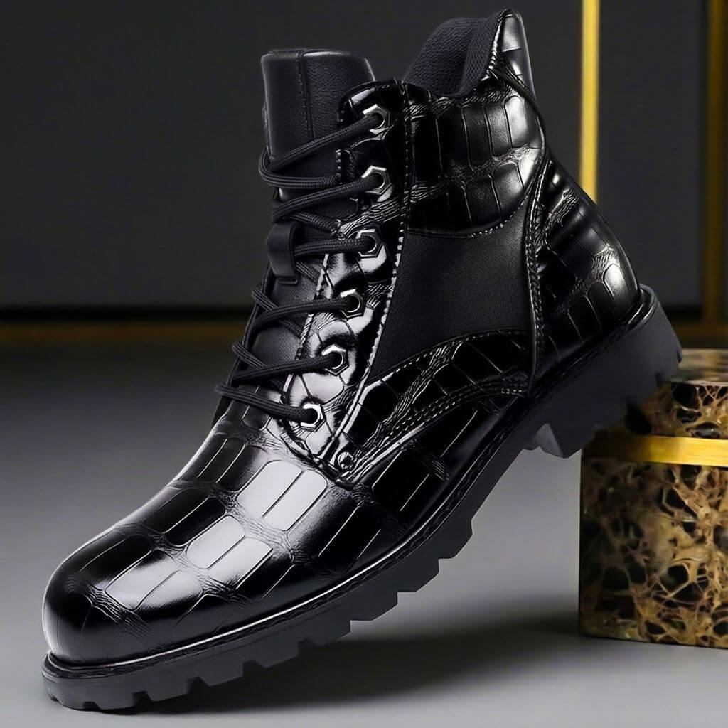 Maik | Textured Embossed Chelsea Boots for Men