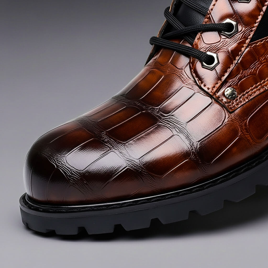 Maik | Textured Embossed Chelsea Boots for Men