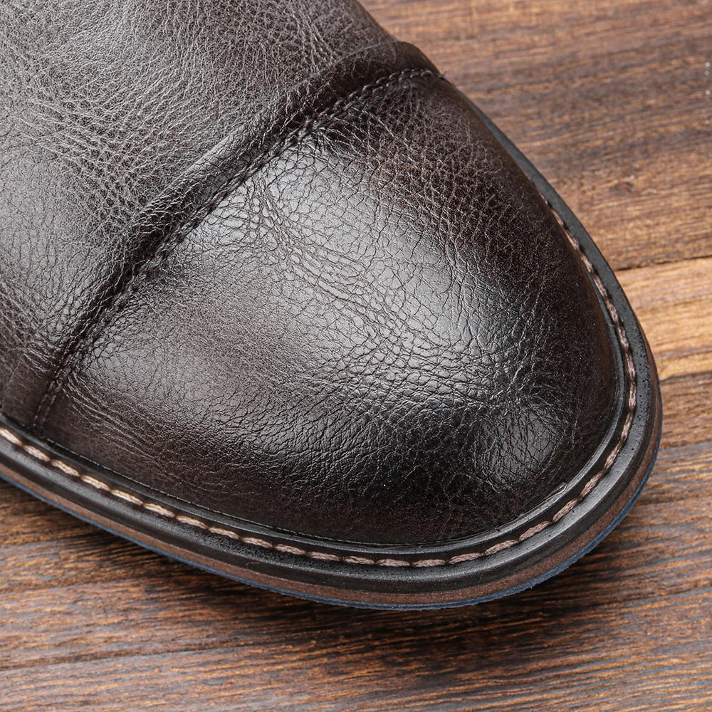 Angus | Cap Toe Lug Sole Winter Boots for Men