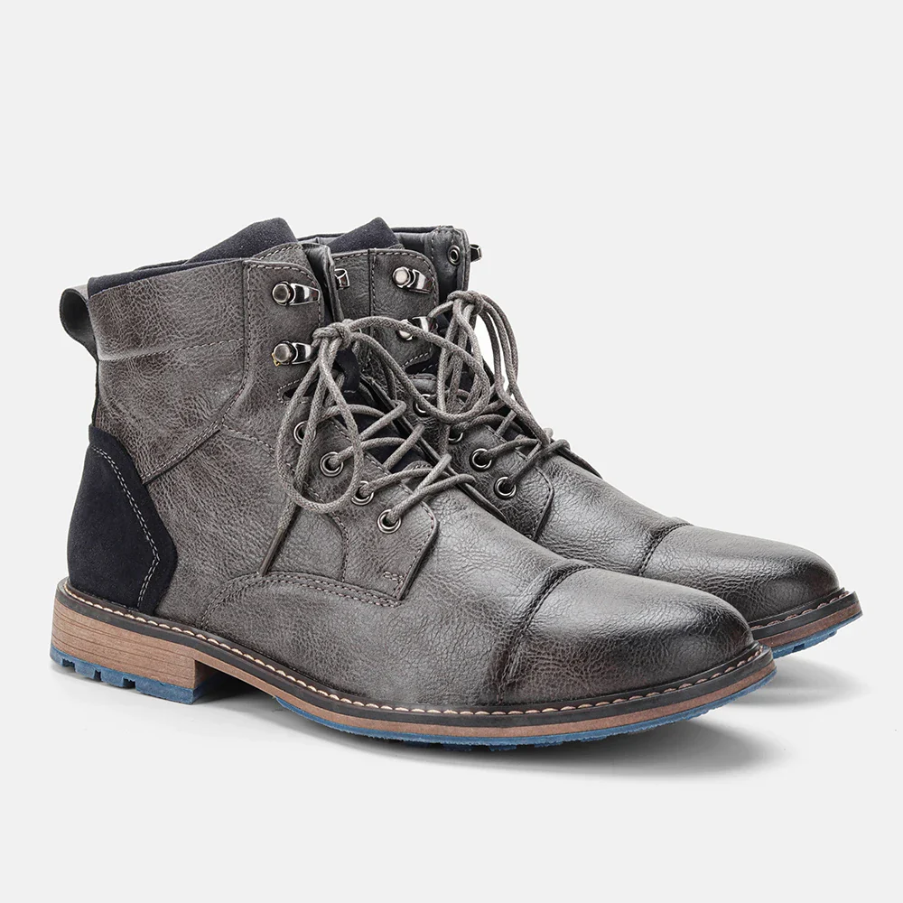 Angus | Cap Toe Lug Sole Winter Boots for Men