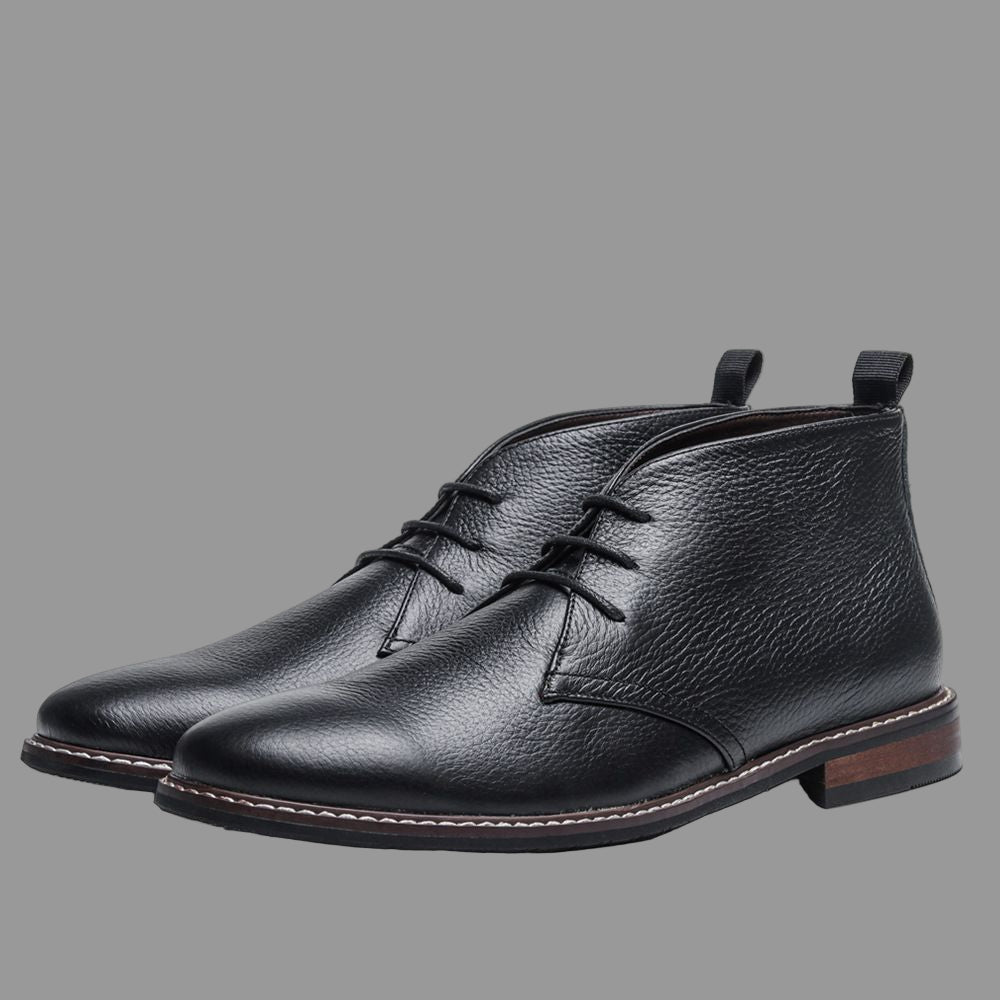 Gideon | Lace-Up Winter Boots with Contrast Stitching for Men