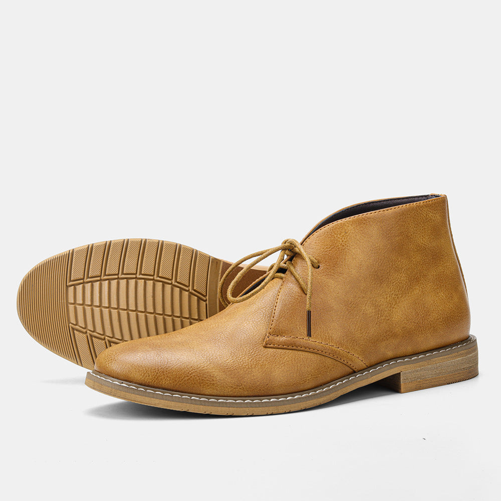 Gideon | Lace-Up Winter Boots with Contrast Stitching for Men
