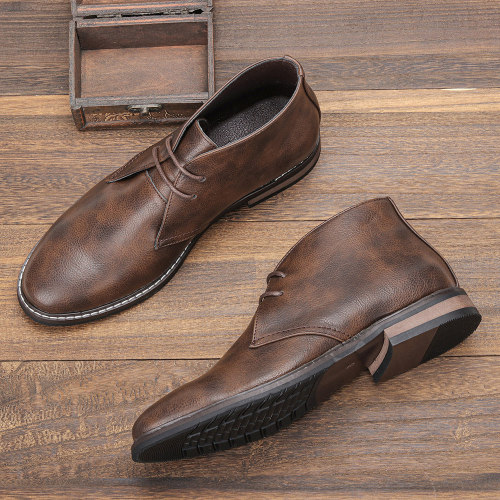 Gideon | Lace-Up Winter Boots with Contrast Stitching for Men