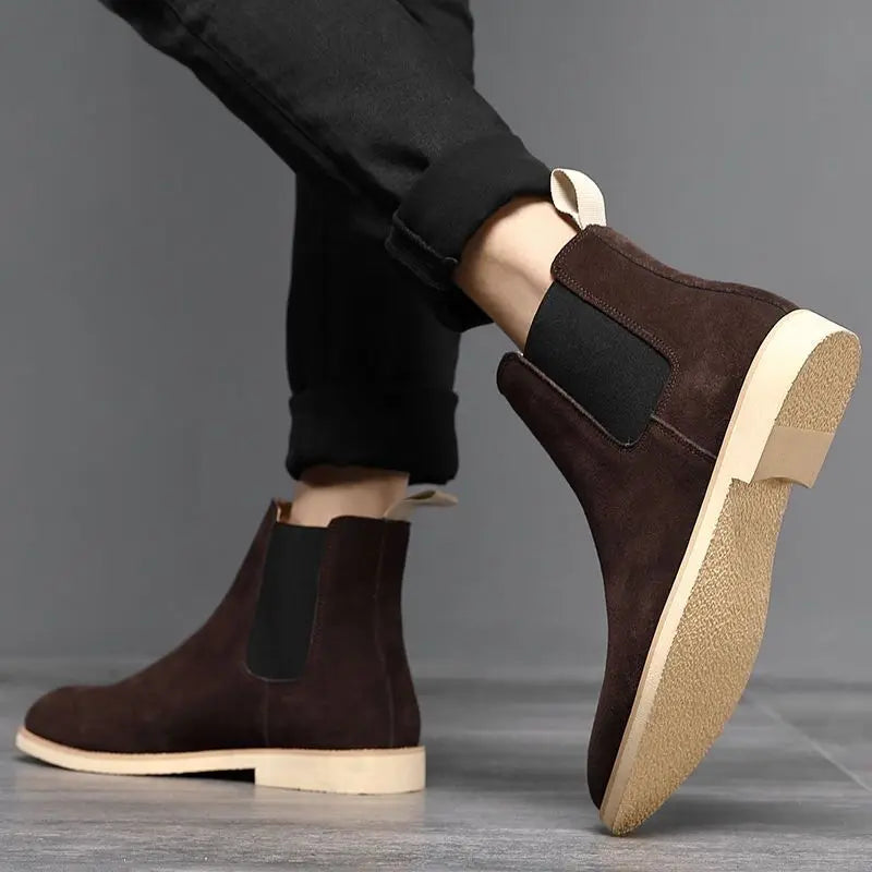 Dashiell Winter Boots - Retro Chelsea Ankle Boots for Men