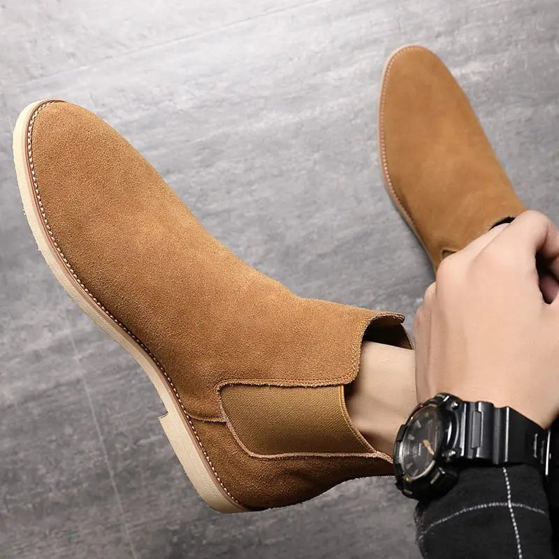 Dashiell Winter Boots - Retro Chelsea Ankle Boots for Men