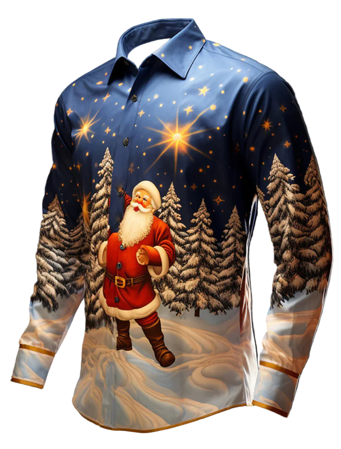 Desmond | Collared Christmas Blouse with Button-Down Front